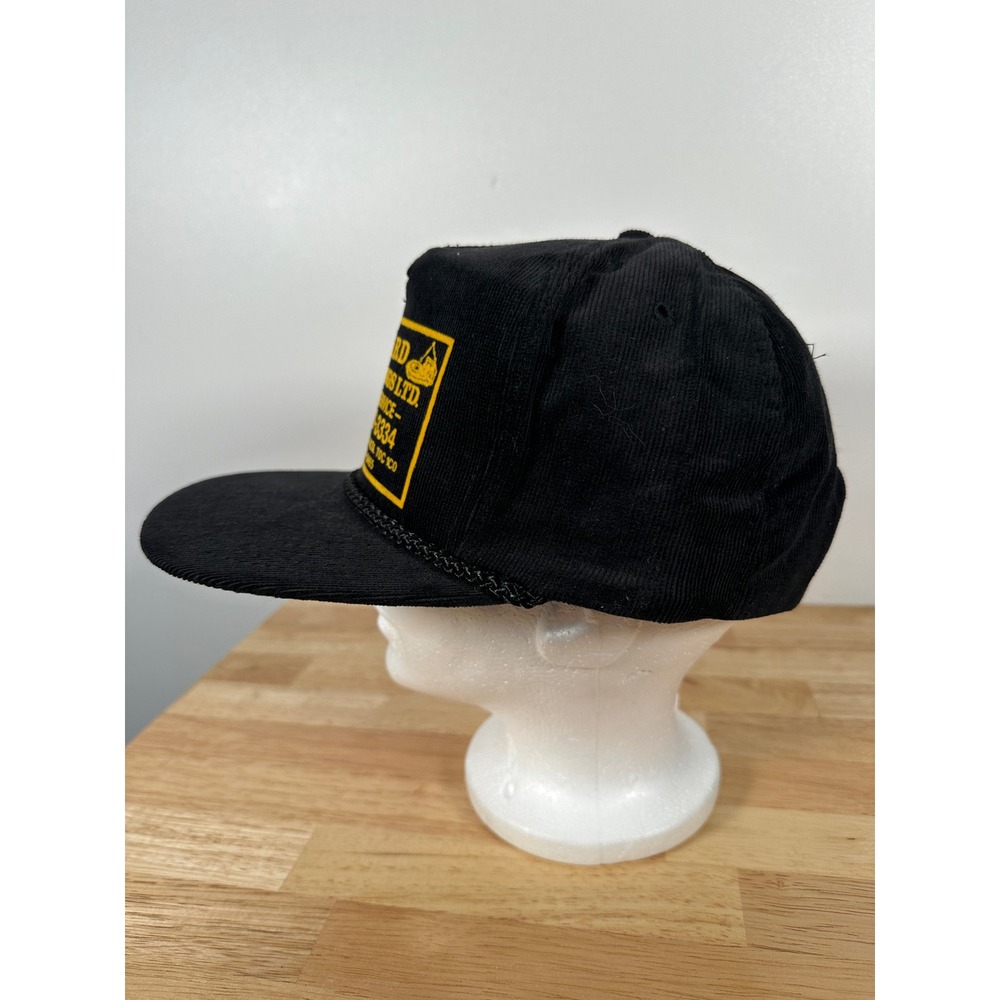 Vintage Star City Digard Power Tongs Black Corduroy Trucker Hat Workwear OSFM - Picture 2 of 8